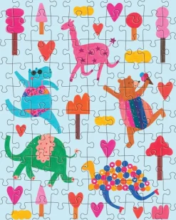 Jiggy Junior 100pc Puzzle - Dancing Animals by Archita Khosla