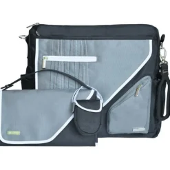 JJ Cole Metra Diaper Bag - Black Stitch