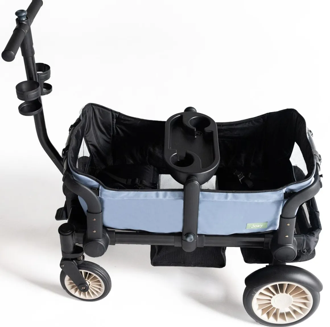 Joey (2 Seater) Stroller Wagon with 1 Canopy - Blue