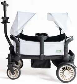 Joey (2 Seater) Stroller Wagon with 2 Canopies - White