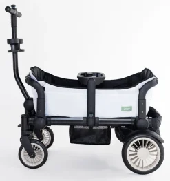 Joey (2 Seater) Stroller Wagon with 2 Canopies - White