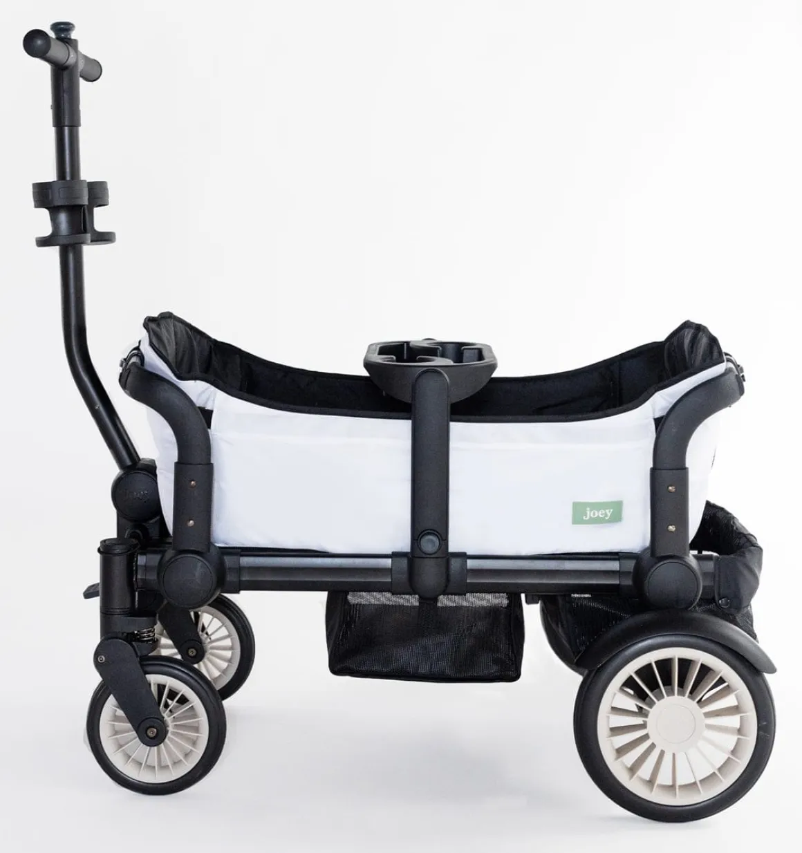 Joey (2 Seater) Stroller Wagon with 2 Canopies - White