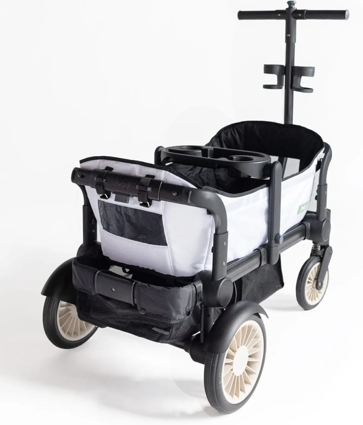 Joey (2 Seater) Stroller Wagon with 2 Canopies - White
