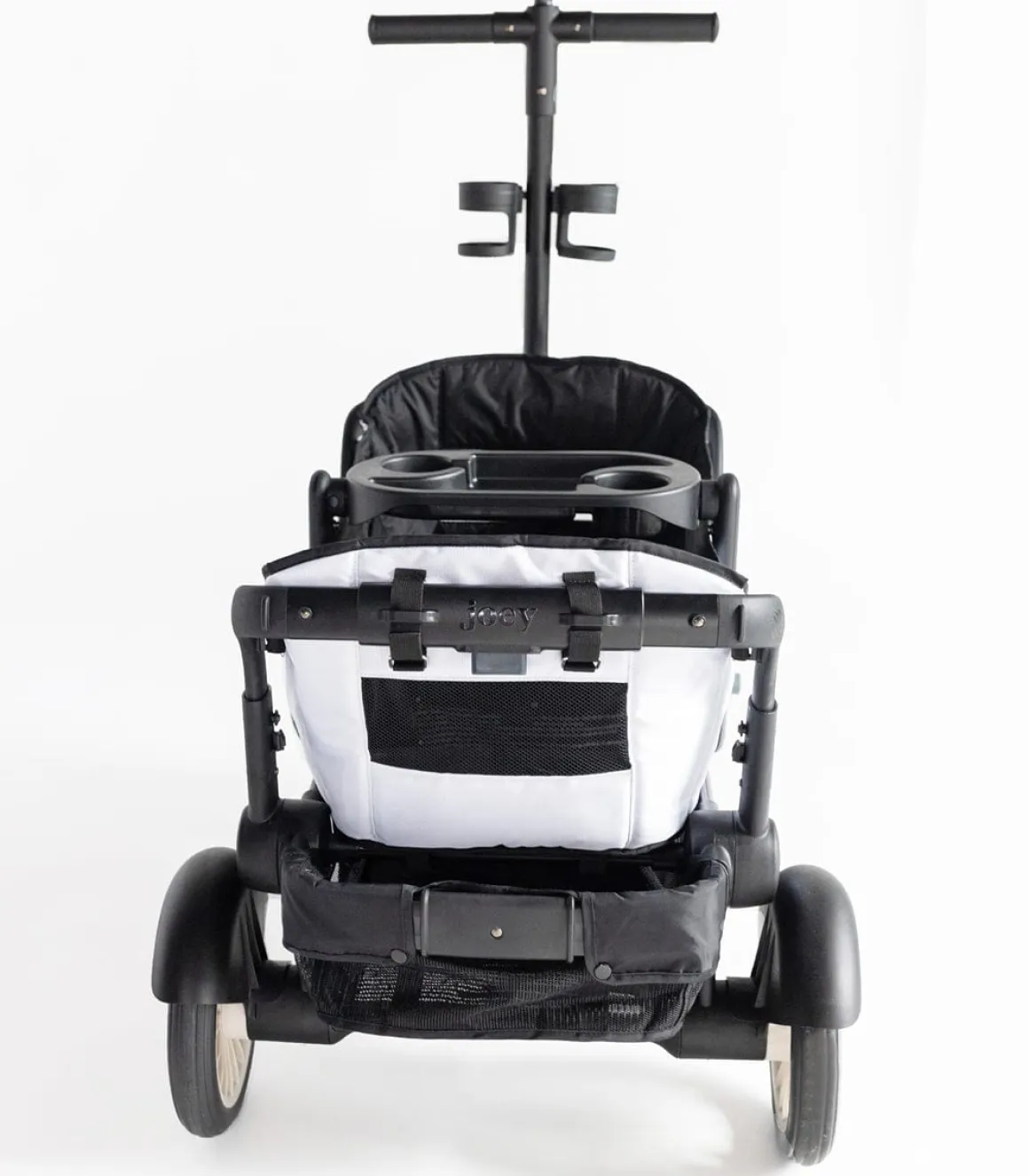 Joey (2 Seater) Stroller Wagon with 2 Canopies - White