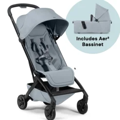 Joolz Aer2 Lightweight Compact Stroller + Bassinet Bundle - Pebble Grey