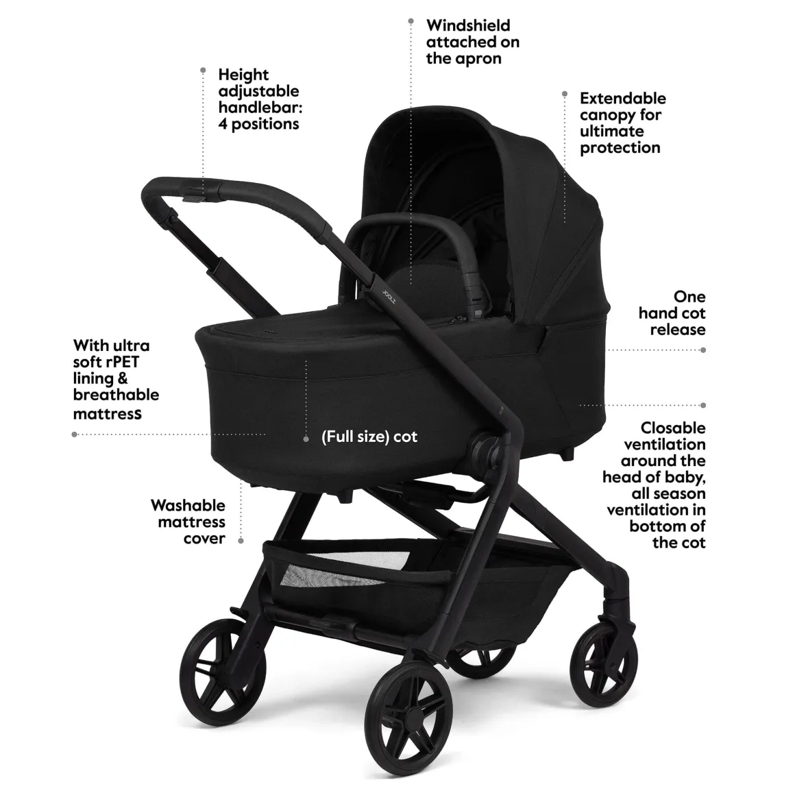 Joolz Hub2 Bassinet - Forest Green