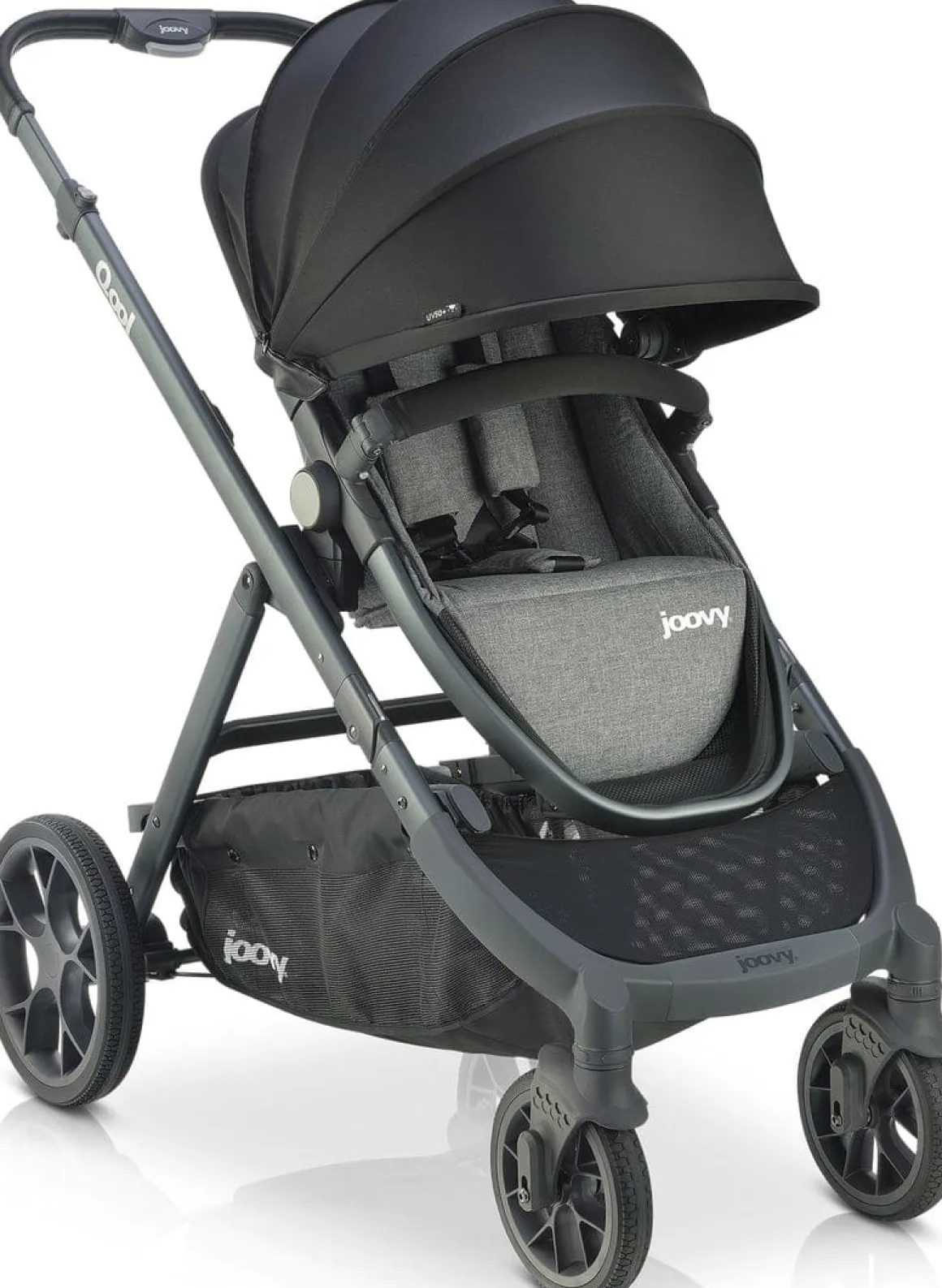 Joovy Qool Single to Double Stroller - Grey Melange