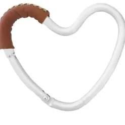 KidCo BuggyGear Heart Hook - Brown Leather/Silver Aluminum