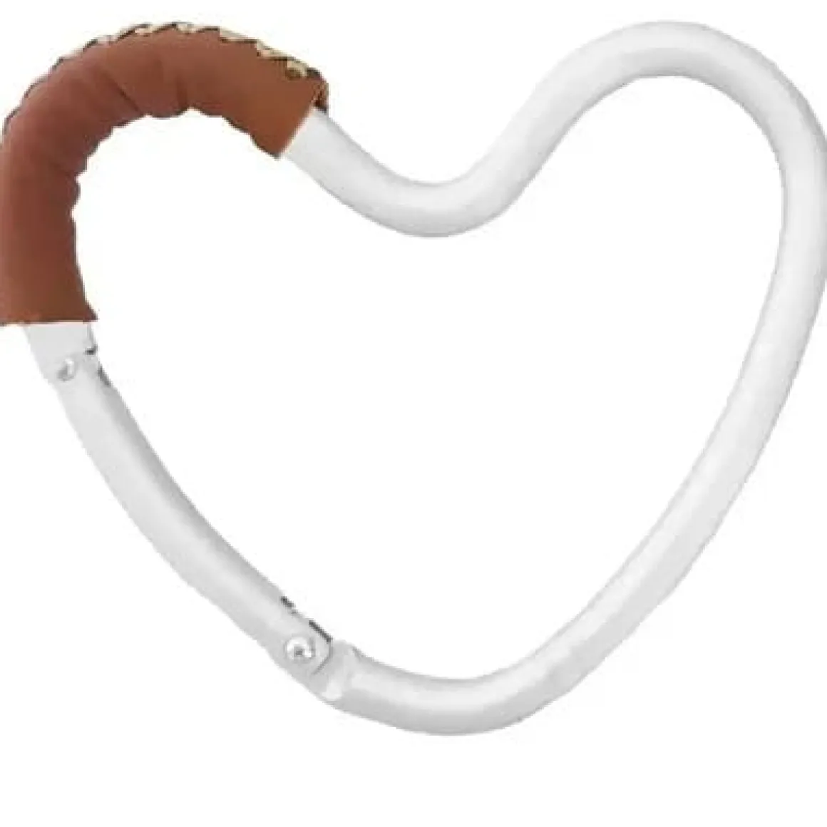 KidCo BuggyGear Heart Hook - Brown Leather/Silver Aluminum