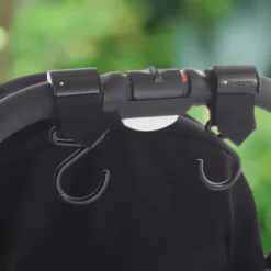 KidCo Buggygear Premium Anti-Slip Boutique Buggy Hooks, Set of 2 - Matte Black