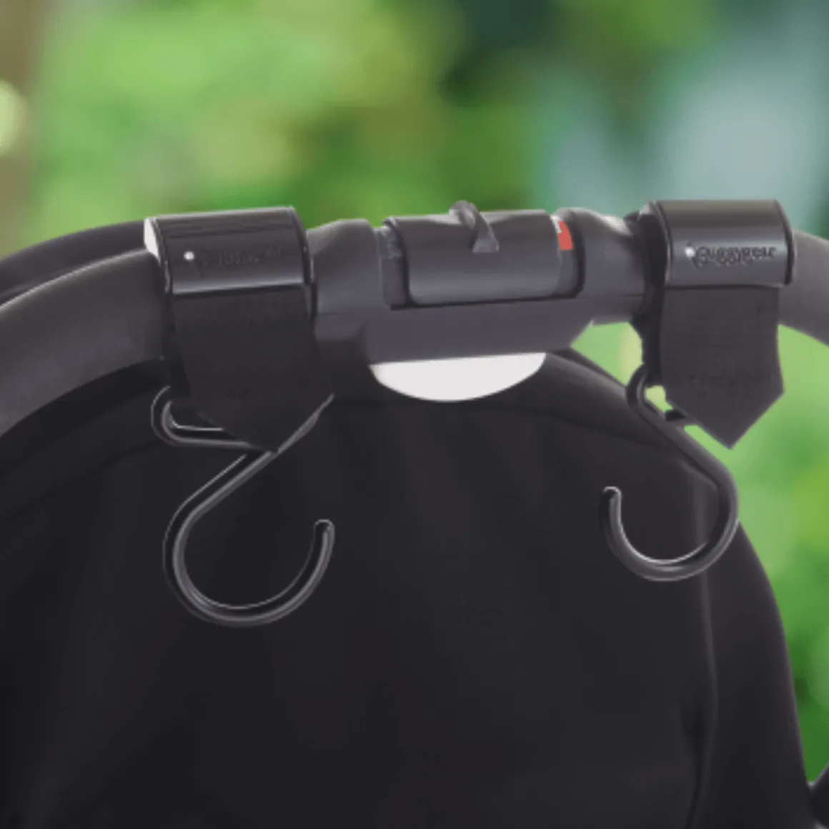 KidCo Buggygear Premium Anti-Slip Boutique Buggy Hooks, Set of 2 - Matte Black