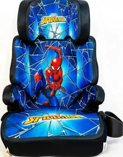 KidsEmbrace High Back Booster Car Seat - Marvel Spider-Man Blue Web