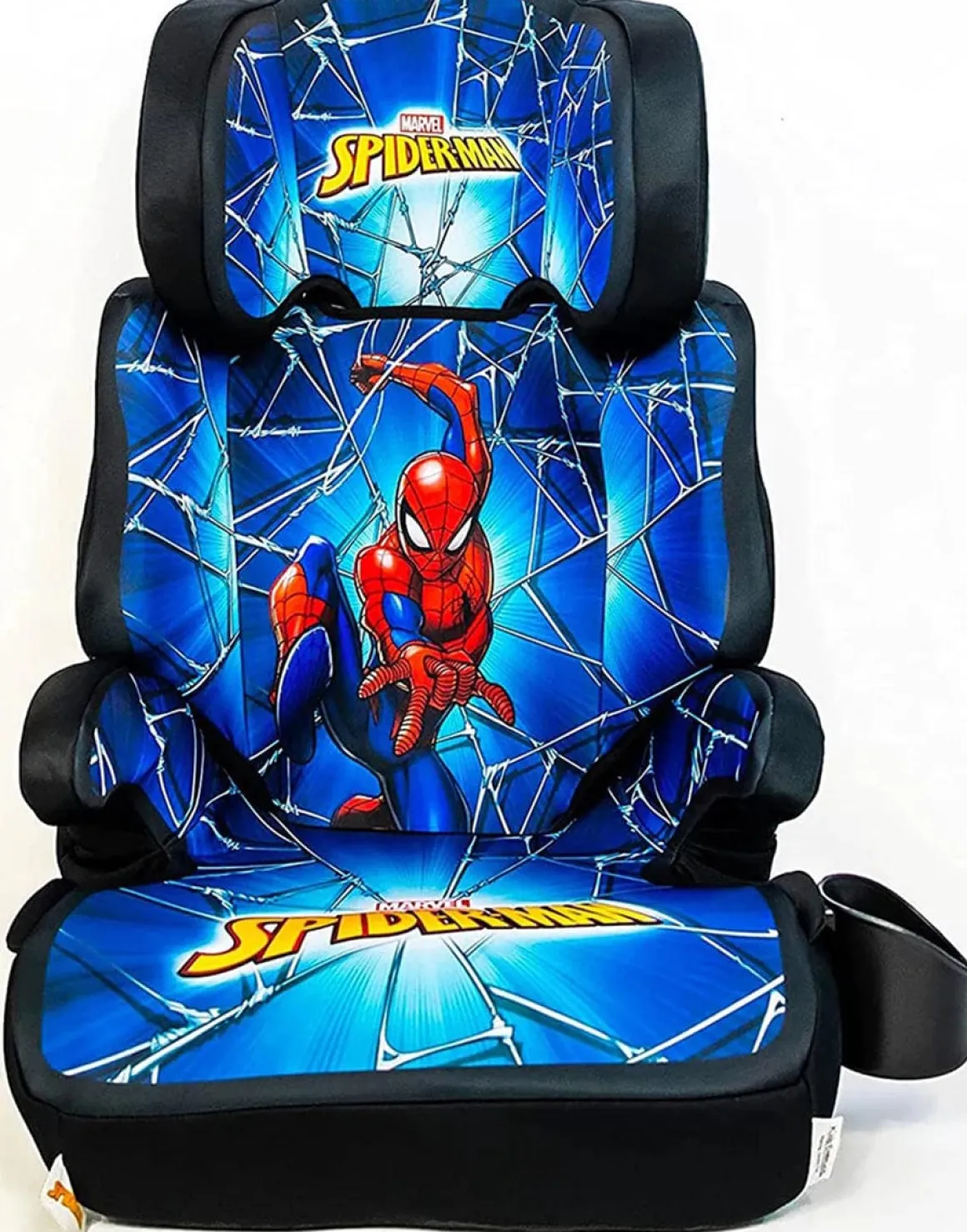 KidsEmbrace High Back Booster Car Seat - Marvel Spider-Man Blue Web