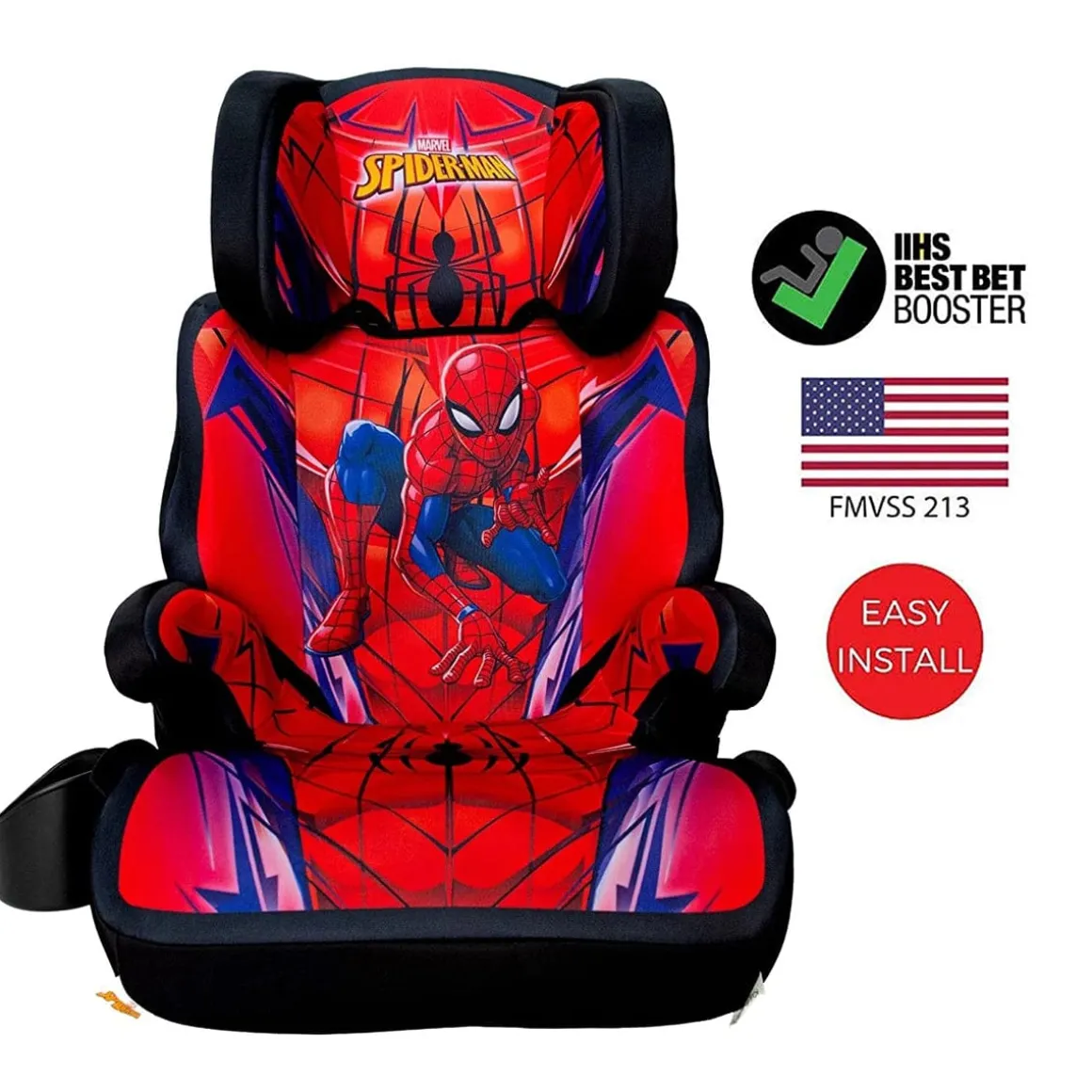 KidsEmbrace High Back Booster Car Seat - Marvel Spider-Man Suit