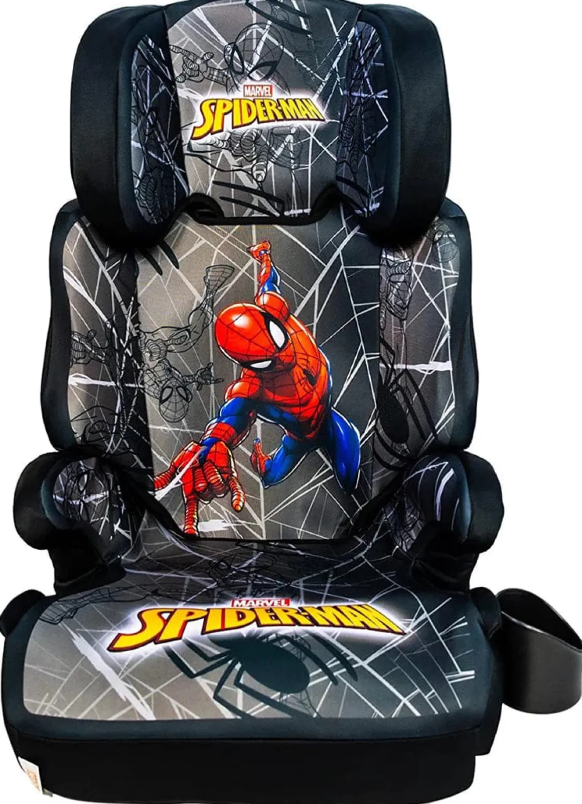 KidsEmbrace High Back Booster Car Seat - Spider-Man Grey Web