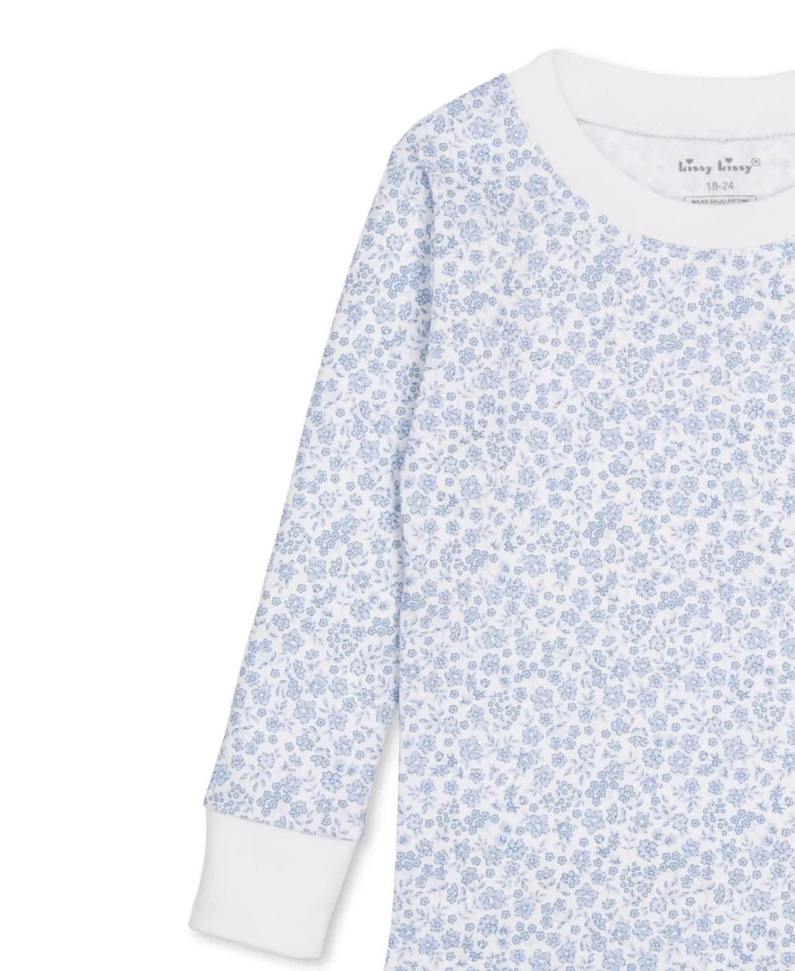 Kissy Kissy Pajama Set Snug Print - Light Blue, 18-24M