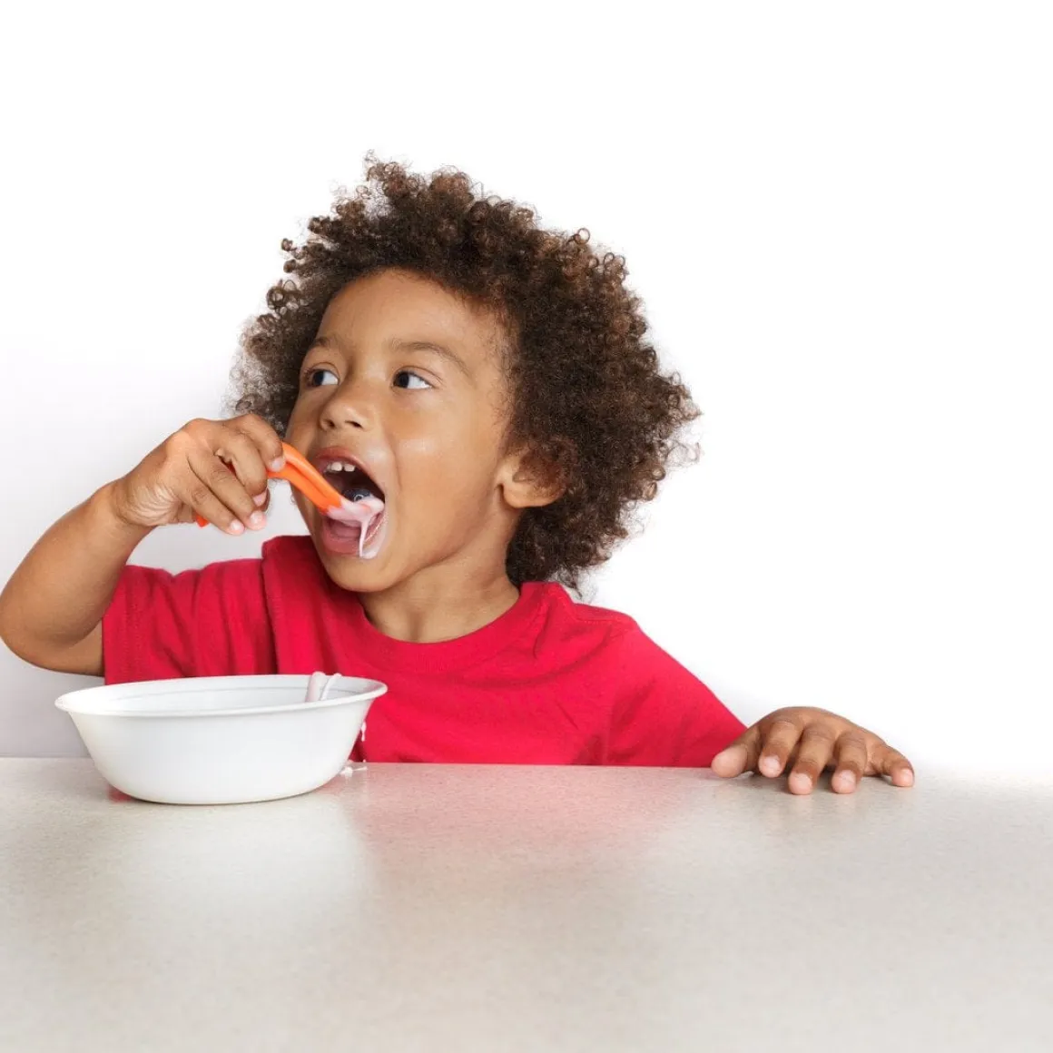 Kizingo Right Handed Toddler Spoon - Grapefruit
