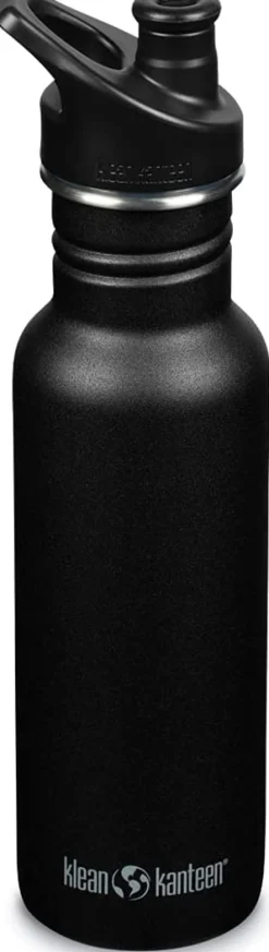 Klean Kanteen Classic Stainless Steel Bottle, 18 oz - Black