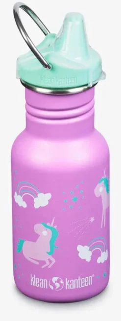 Klean Kanteen Kid Classic Sippy Water Bottle, 12 oz - Unicorns