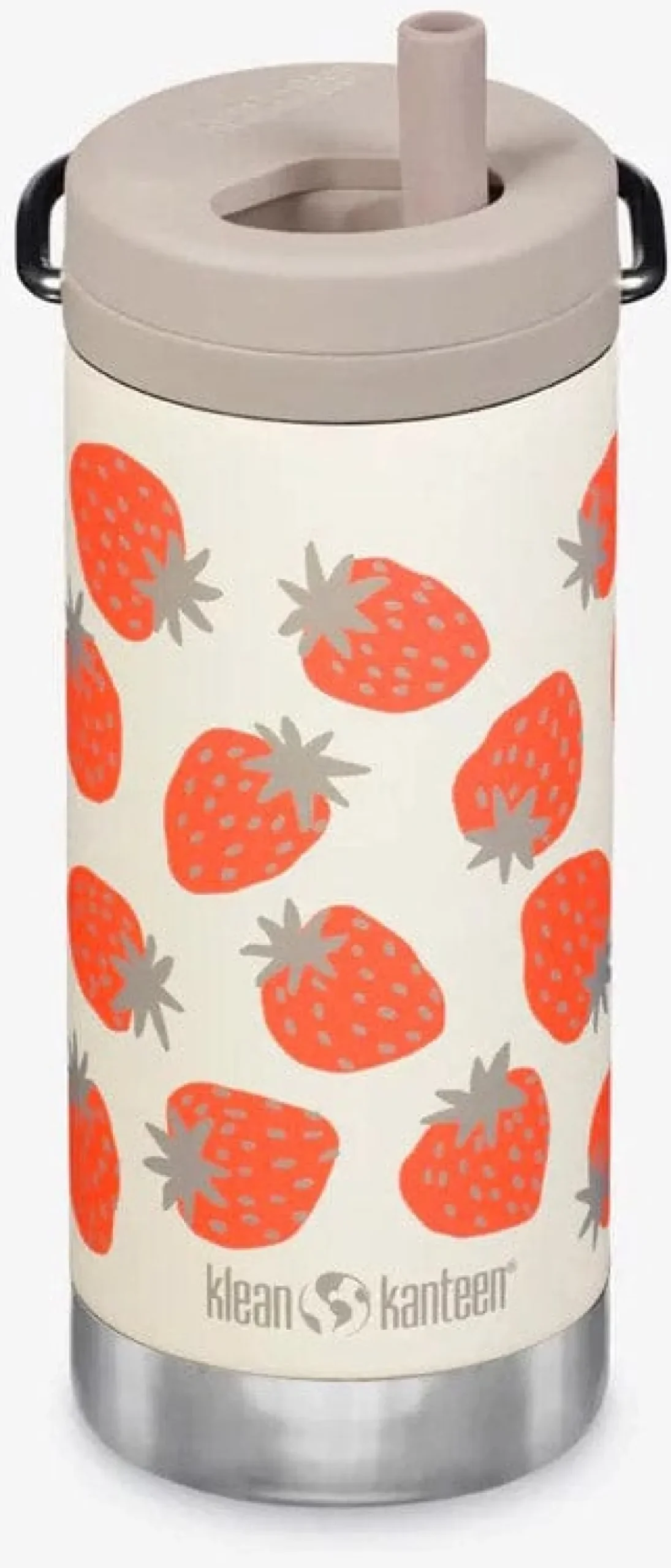 Klean Kanteen TKWide Insulated Bottle with Twist Cap, 12 oz - Strawberries