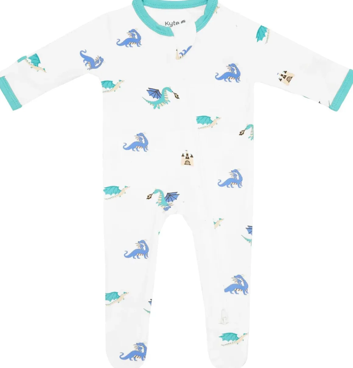 Kyte Baby Zippered Footie - Dragon (Newborn)