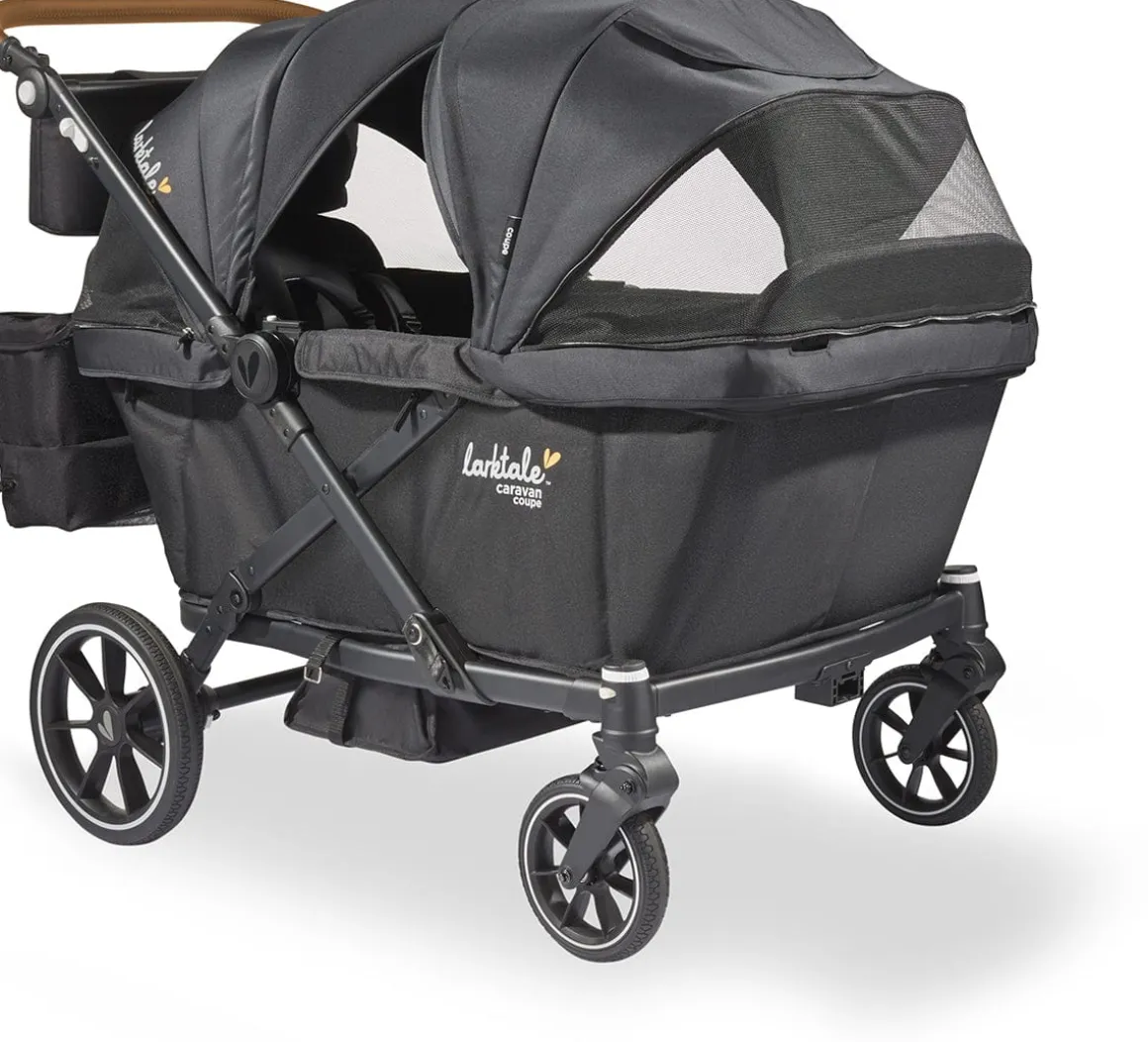 Larktale Caravan Coupe Quad (4 Seater) Stroller Wagon - Byron Black