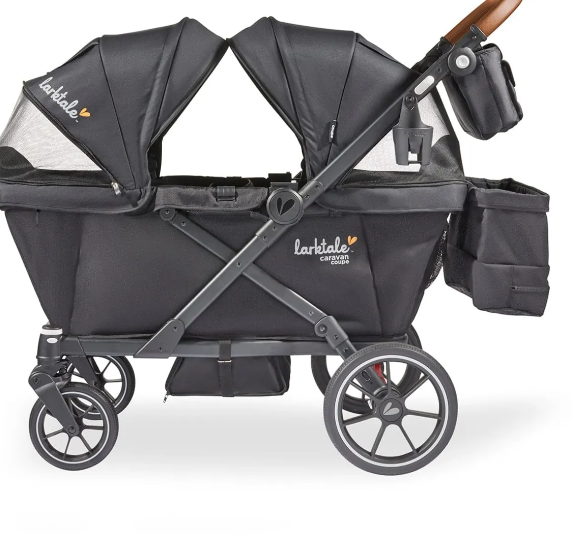 Larktale Caravan Coupe Quad (4 Seater) Stroller Wagon - Byron Black