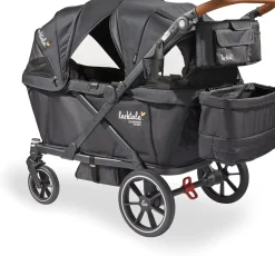 Larktale Caravan Coupe V2 (2 Seater) Stroller Wagon - Byron Black