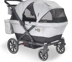 Larktale Caravan Coupe V2 (2 Seater) Stroller Wagon - Gray / Black