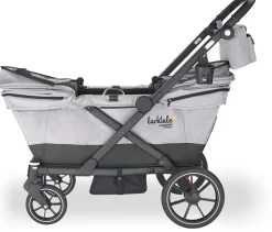 Larktale Caravan Coupe V2 (2 Seater) Stroller Wagon - Gray / Black