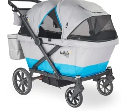 Larktale Caravan Coupe V2 (2 Seater) Stroller Wagon - Gray / Blue