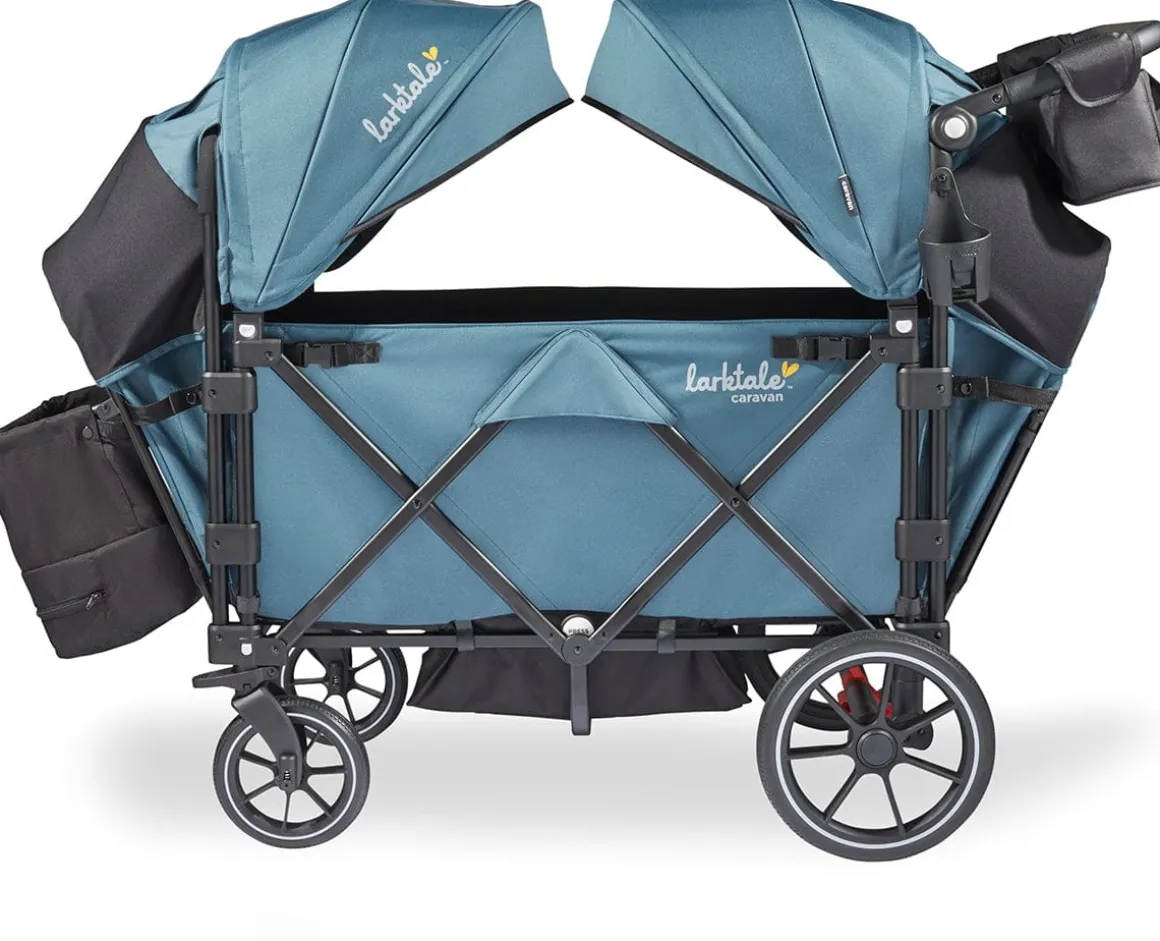 Larktale Caravan Quad (4 Seater) Stroller Wagon - Seaford Blue