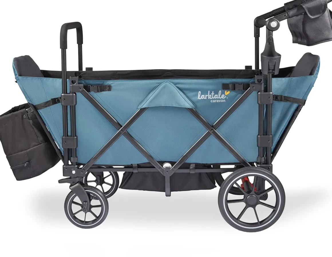 Larktale Caravan Quad (4 Seater) Stroller Wagon - Seaford Blue