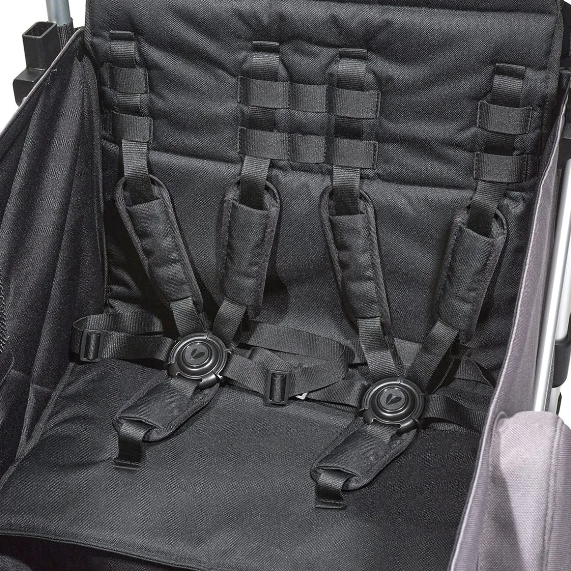 Larktale Caravan (3 Seater) Stroller Wagon Complete Bundle - Mornington Gray / Barossa Red