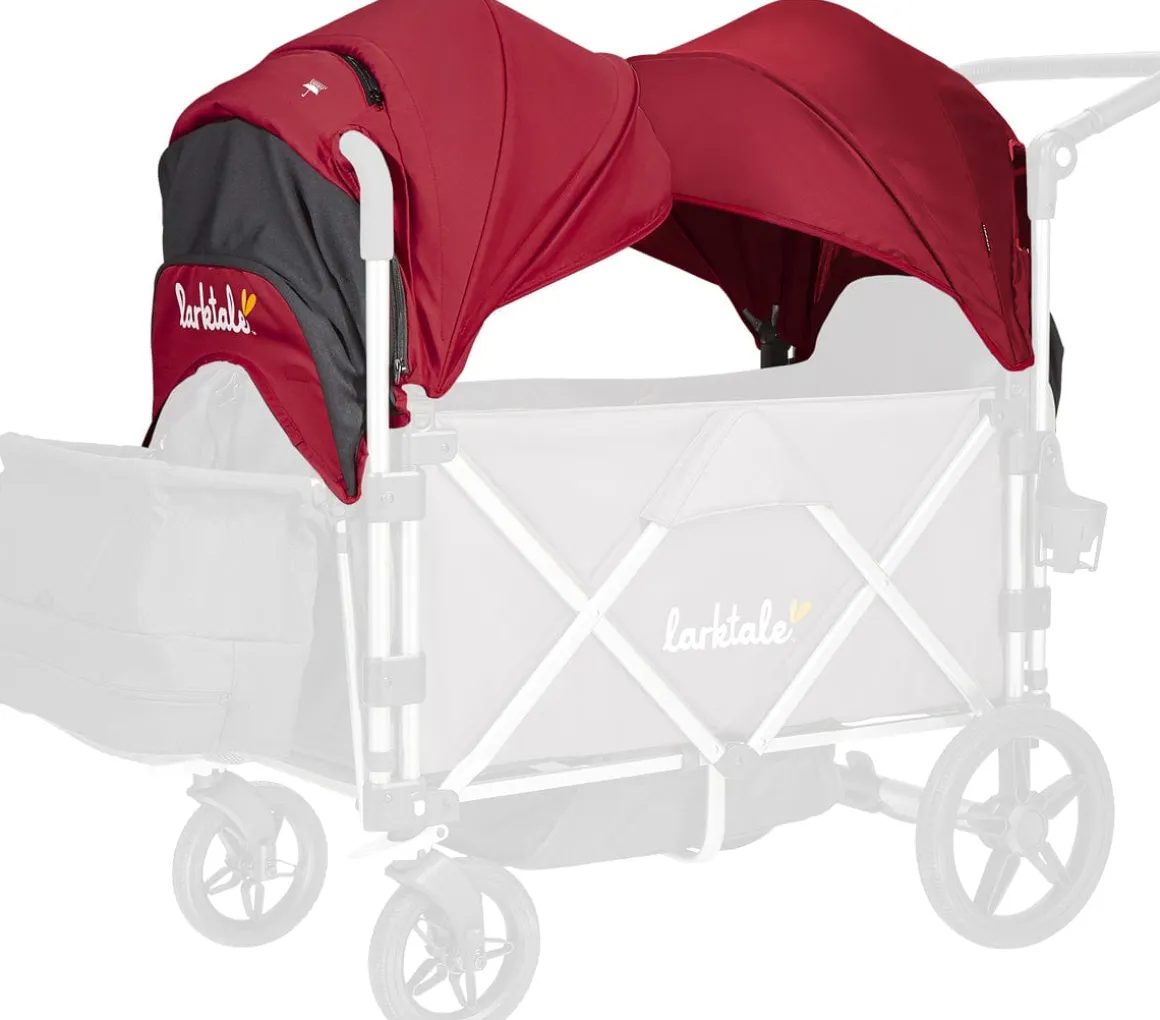 Larktale Caravan Stroller Wagon Canopy Set of 2 - Barossa Red
