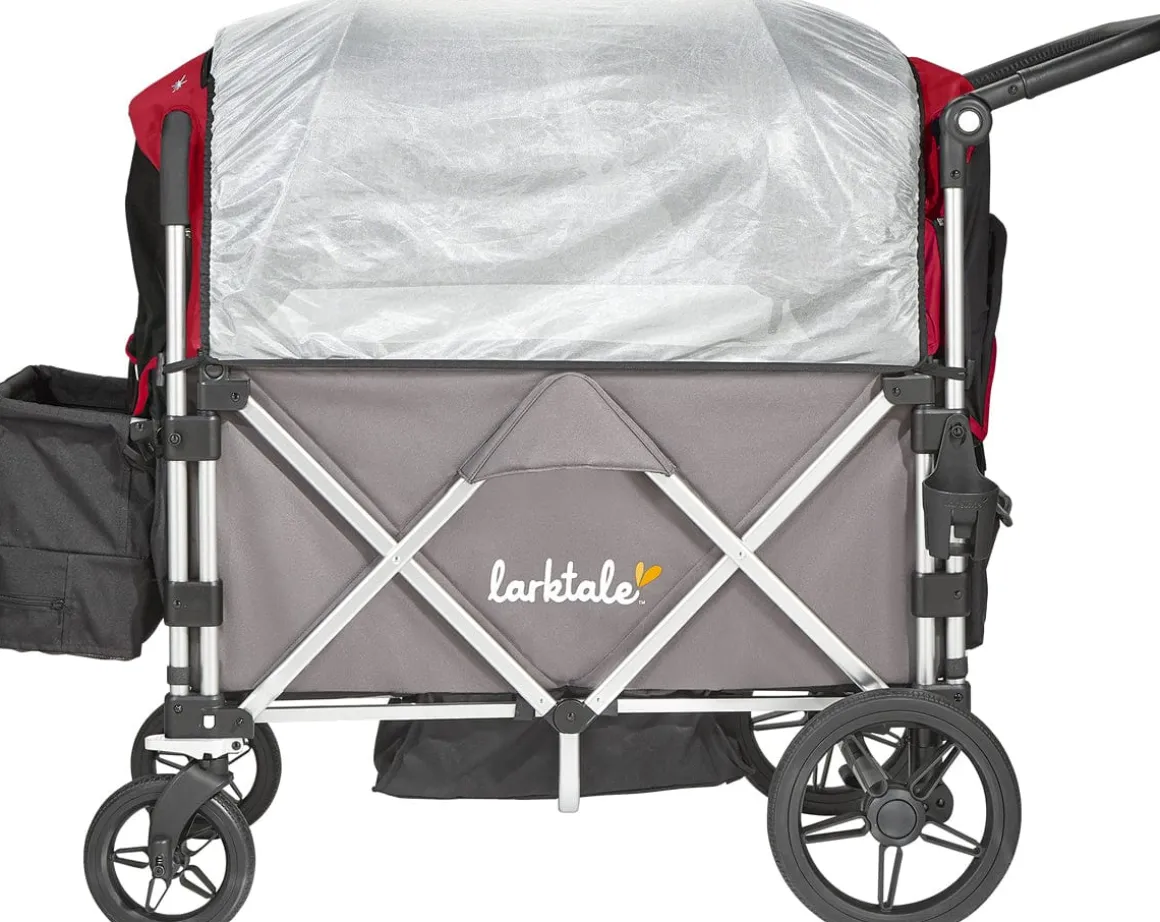 Larktale Caravan Stroller Wagon Canopy Set of 2 - Barossa Red