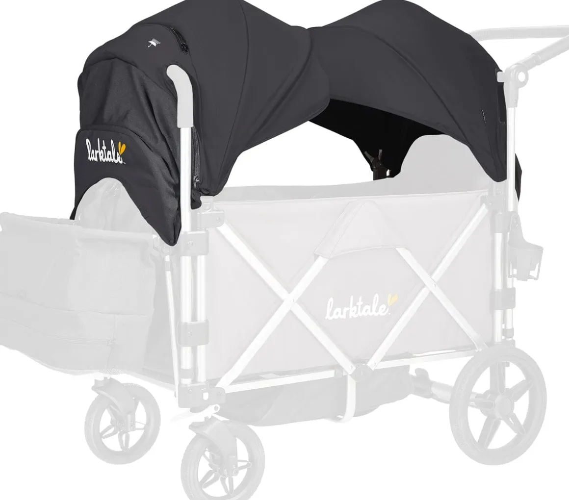 Larktale Caravan Stroller Wagon Canopy Set of 2 - Byron Black