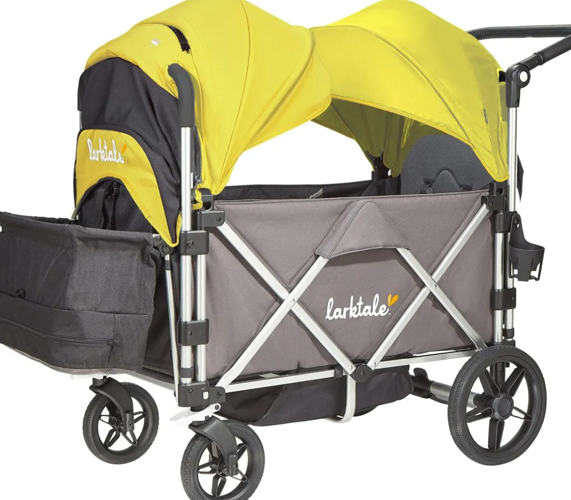 Larktale Caravan Stroller Wagon Complete - Mornington Gray/Clovelly Yellow