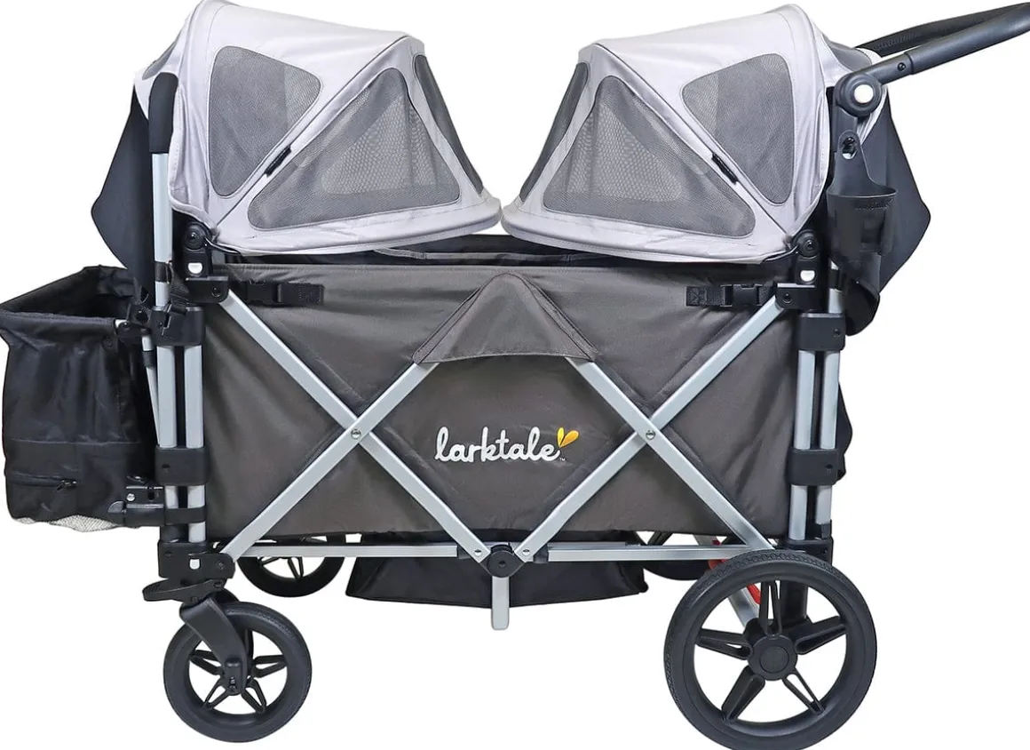 Larktale Caravan Stroller Wagon Summer Canopy Set - Nightcliff Stone
