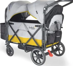 Larktale Caravan V2 (2 Seater) Stroller Wagon - Gray / Yellow