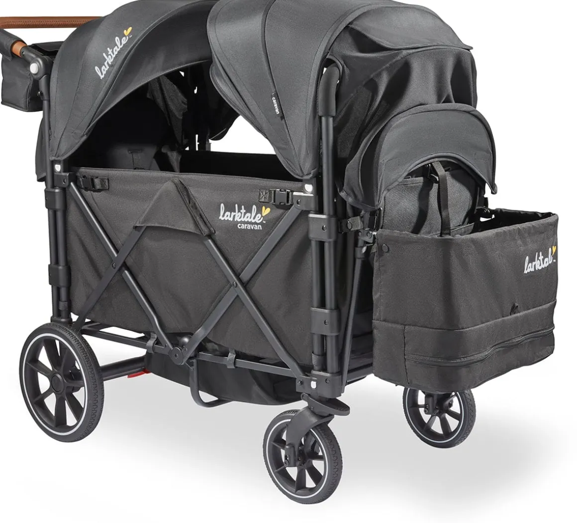 Larktale Caravan V3 (2 Seater) Stroller Wagon - Byron Black