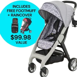 Larktale Chit Chat Compact Stroller Winter Bundle - Nightcliff Stone / Black