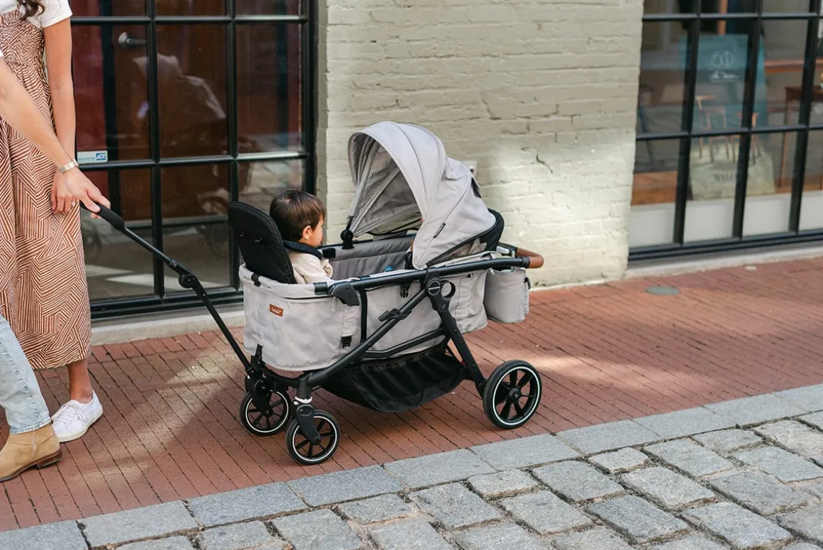 Larktale Crossover V2 (2 Seater) Convertible Stroller Wagon - Byron Black