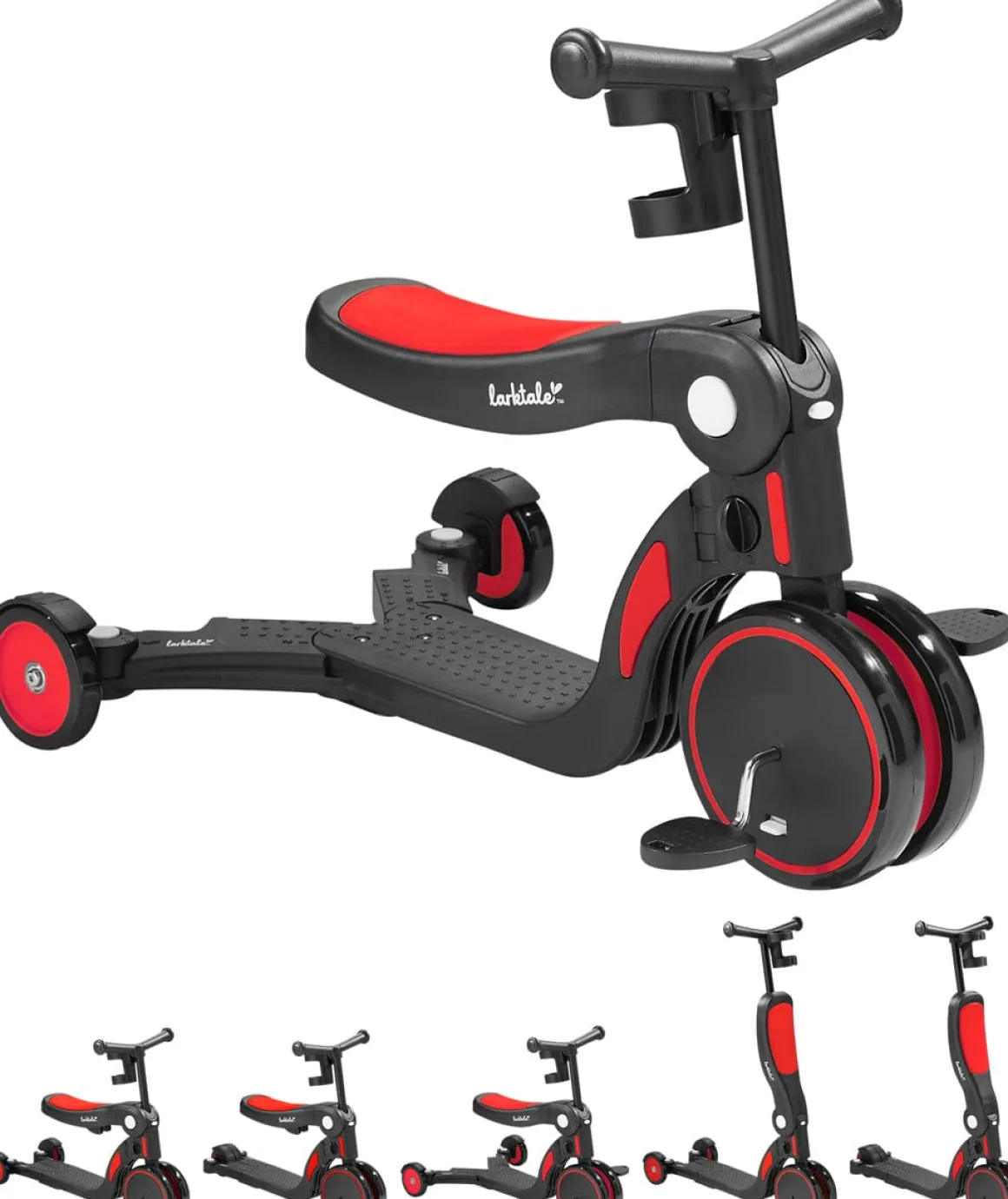Larktale Scoobi 5-in-1 Convertible Scooter - Barossa Red