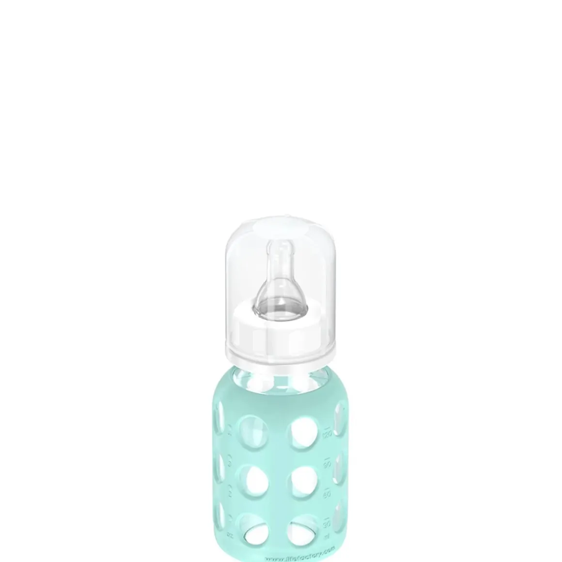 Lifefactory 4oz Glass Baby Bottle with Silicone Sleeve - Mint