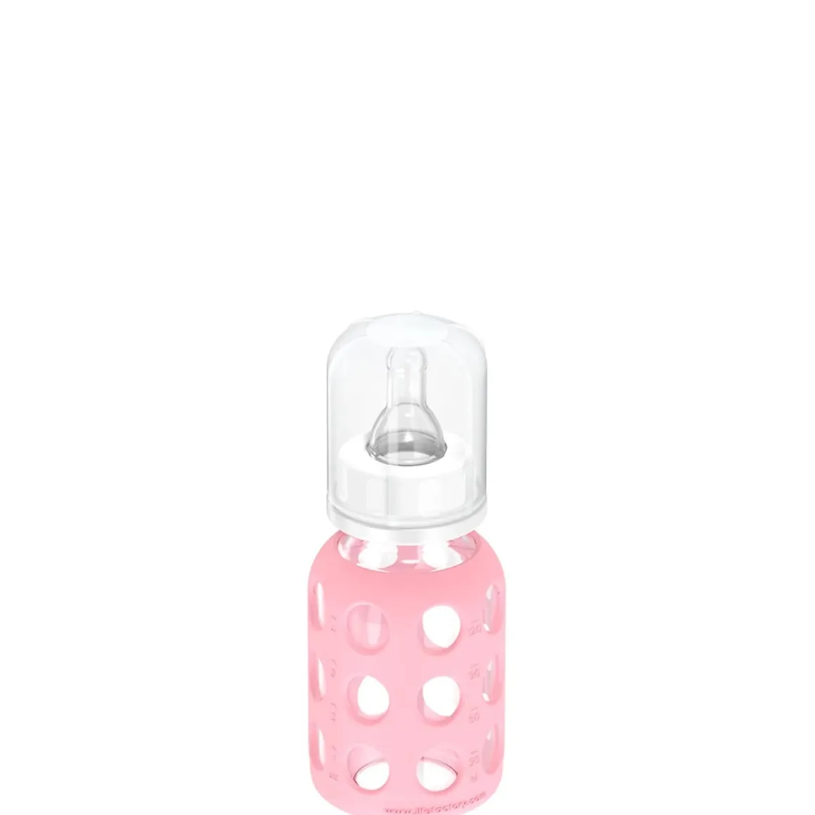 Lifefactory 4oz Glass Baby Bottle with Silicone Sleeve - Pink