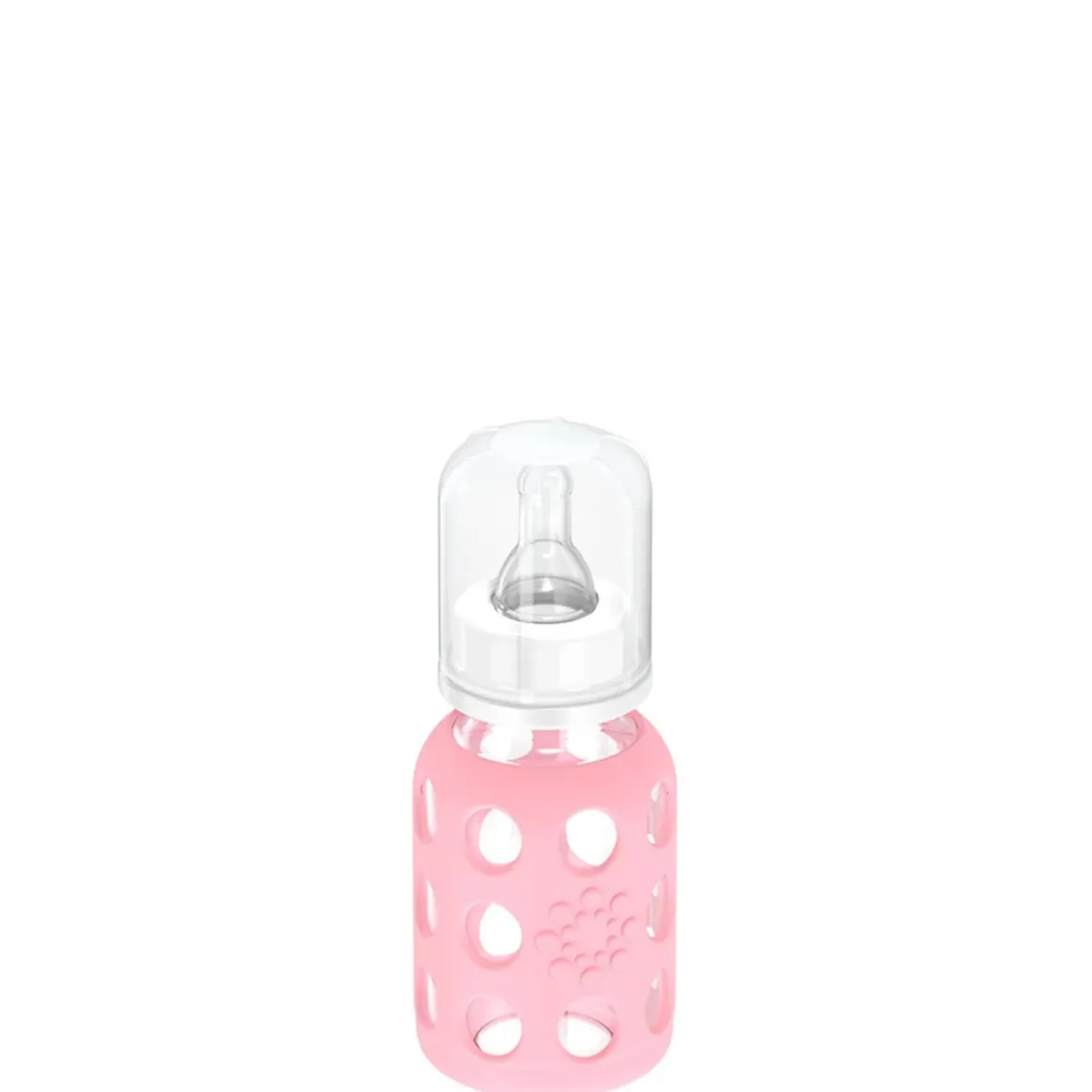 Lifefactory 4oz Glass Baby Bottle with Silicone Sleeve - Pink