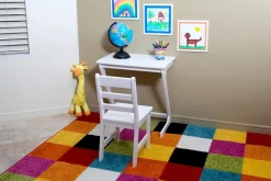Lipper International Kids Anywhere Table & 1 Chair Set - White