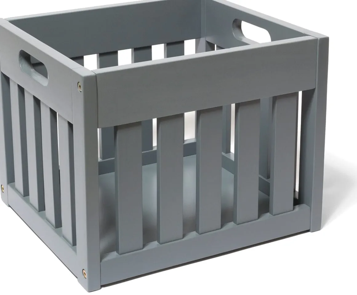 Lipper International Wooden Storage Crate - Grey