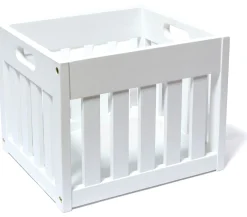Lipper International Wooden Storage Crate - White